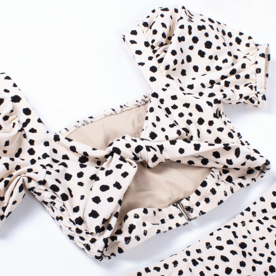 Smocked Leopard Bikini